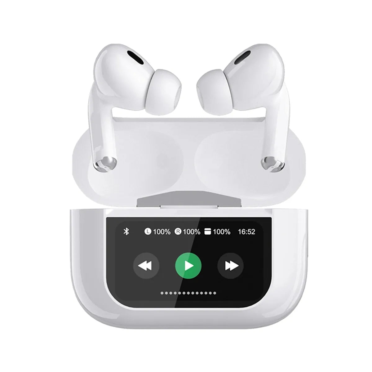 A9 Bluetooth Wireless Earbuds – Dual Noise Cancellation, Battery Display & Touch Control with Deep Bass Sound