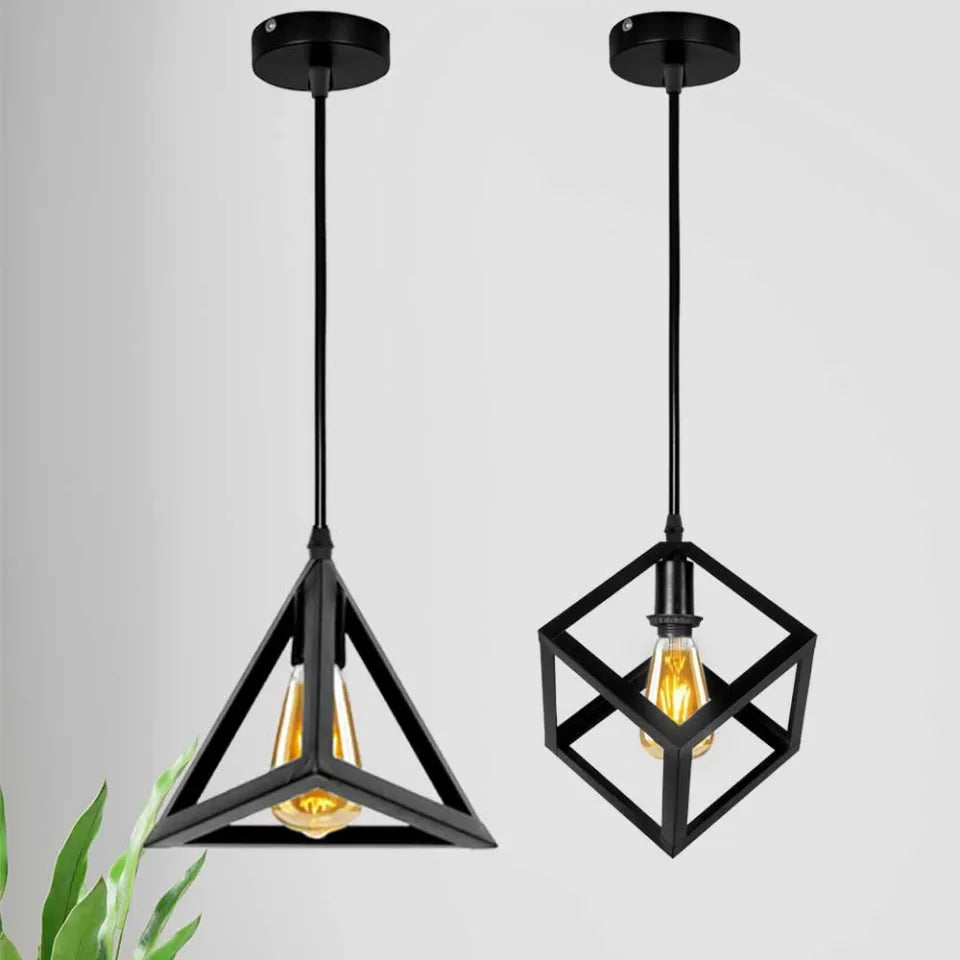 2-in-1 Cube Hanging Light – Modern Decorative Pendant Ceiling Lamp