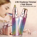 2 in 1 Eyebrow & Face Hair Remover – Painless Rechargeable Shaver