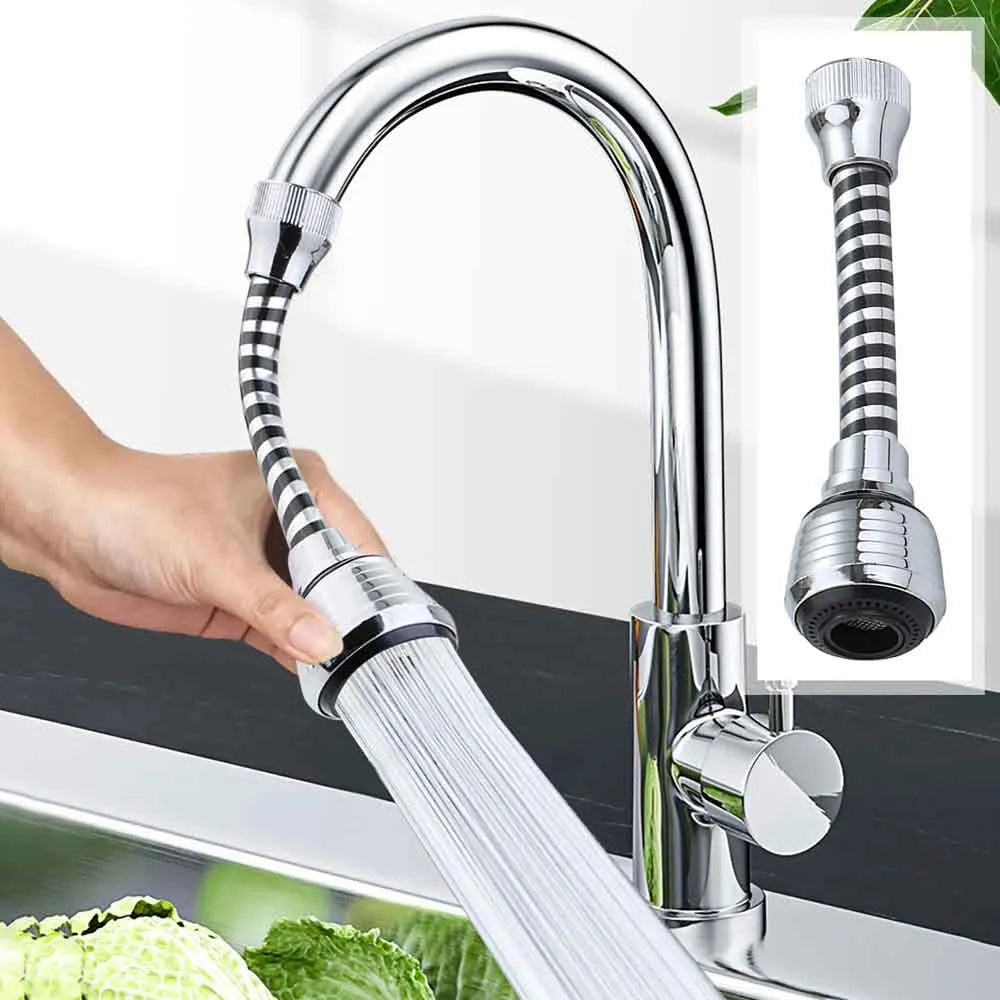 360° Flexible Faucet Sprayer Attachment – Adjustable Water Extender for Kitchen & Sink