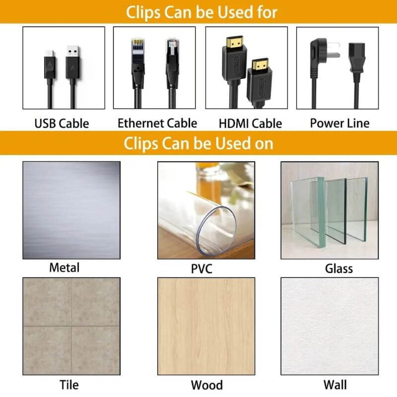 Reusable Cable Ties – Adjustable Self-Adhesive Cord Organizer for Desk & Wires