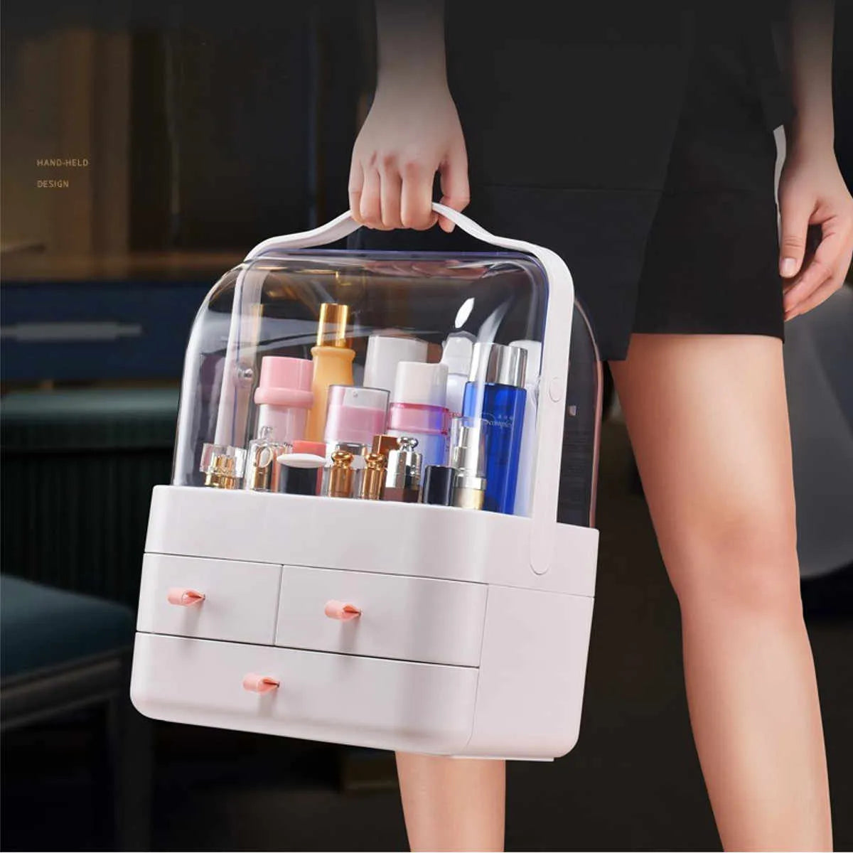 Plastic Cosmetic Drawer Organizer – Desktop Makeup Storage Box for Beauty & Nail Accessories