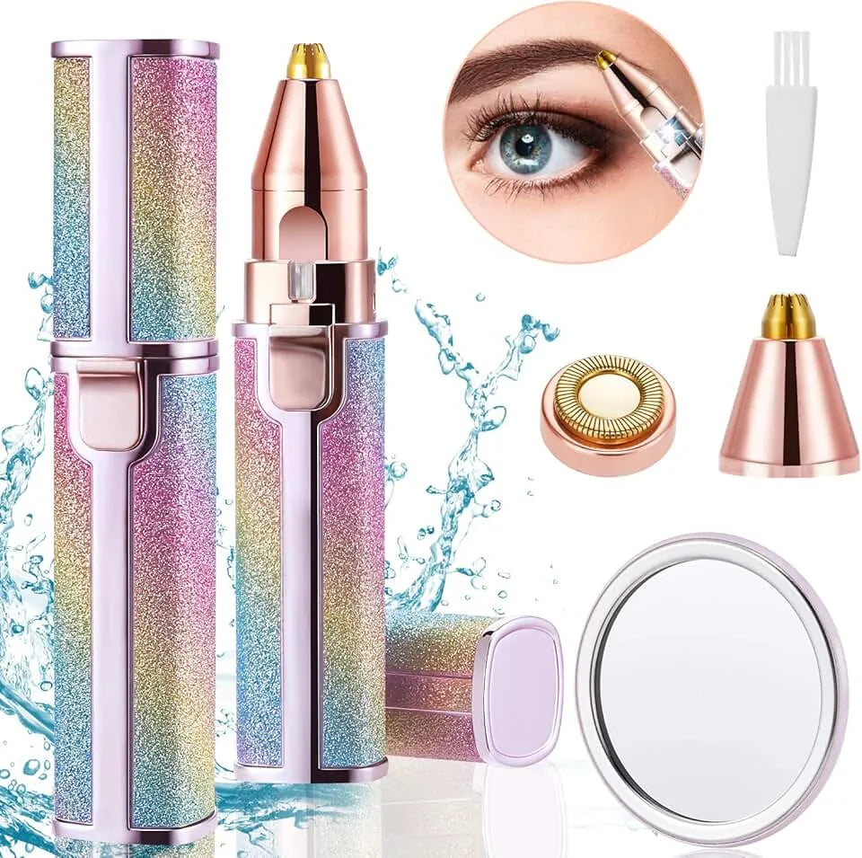 2 in 1 Eyebrow & Face Hair Remover – Painless Rechargeable Shaver