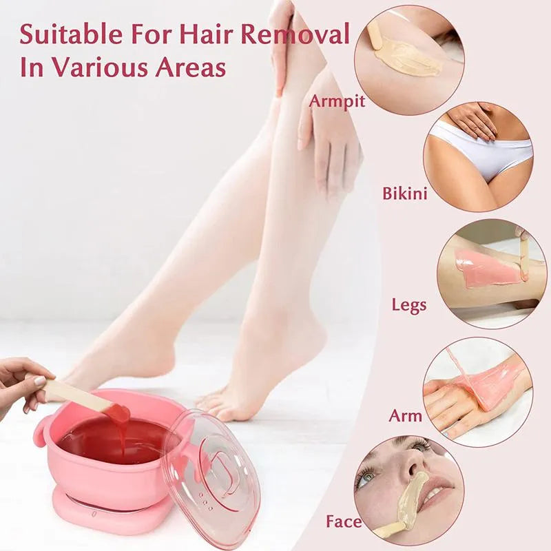 Portable 400ML Silicone Wax Warmer | Foldable Hair Removal Wax Heater for SPA, Body & Travel