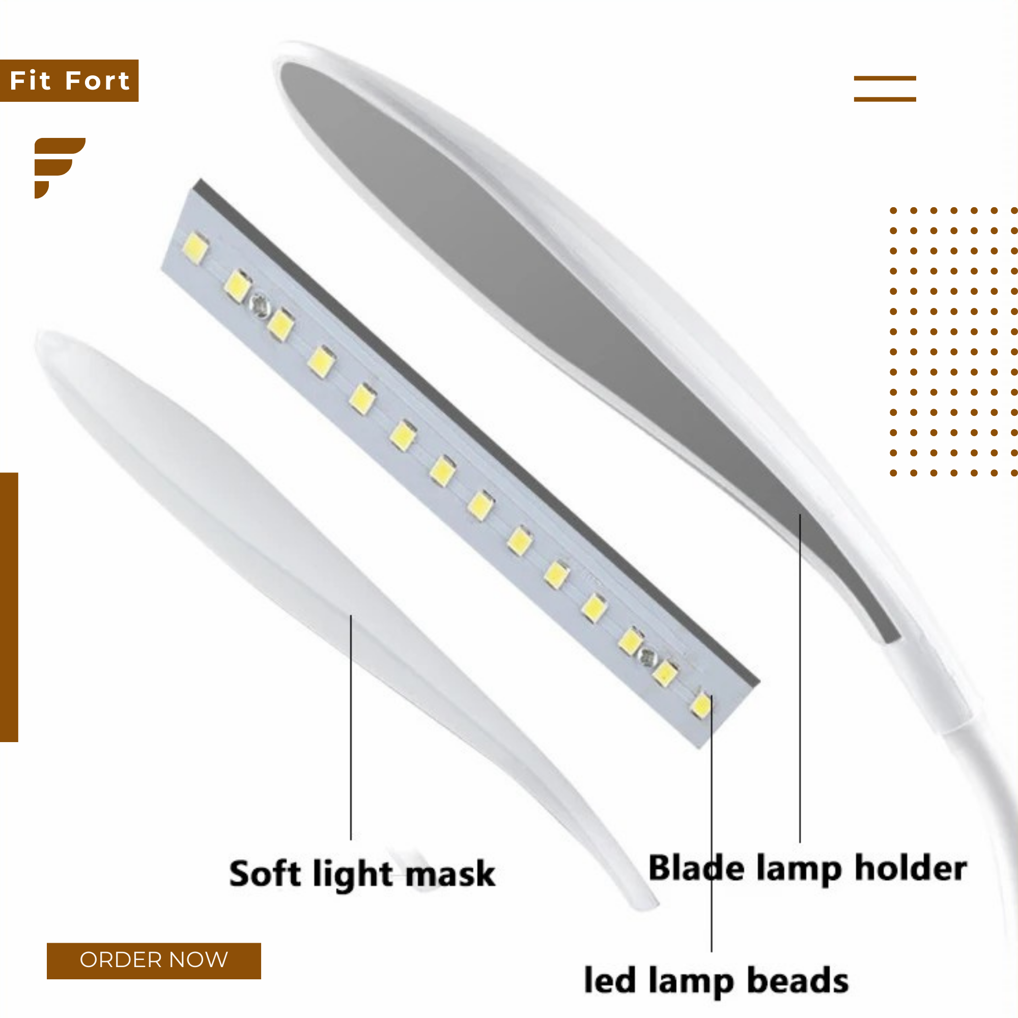 Portable 360° Adjustable LED Desk Lamp – USB Rechargeable Dimmable Study Light with Eye Protection & Foldable Design