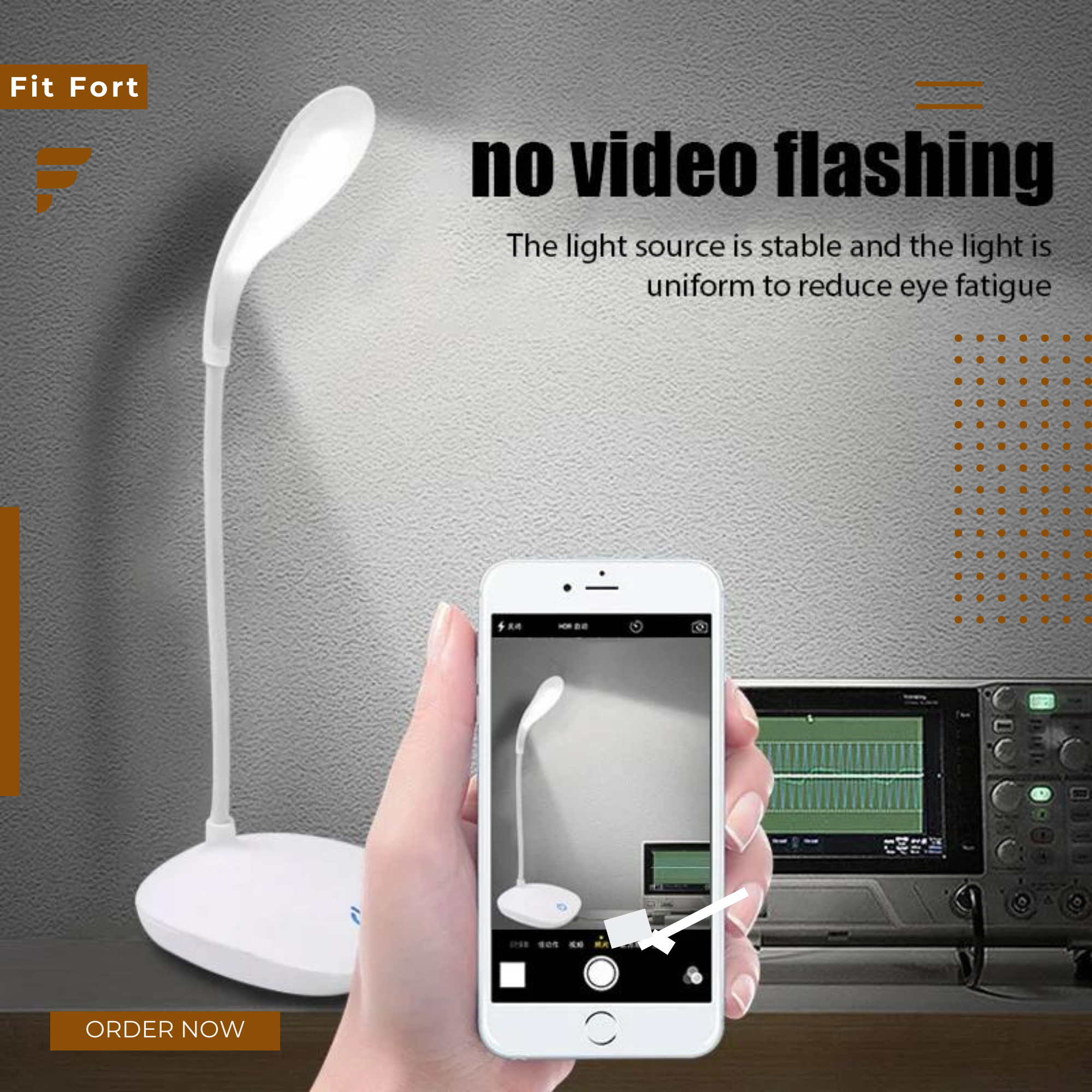 Portable 360° Adjustable LED Desk Lamp – USB Rechargeable Dimmable Study Light with Eye Protection & Foldable Design