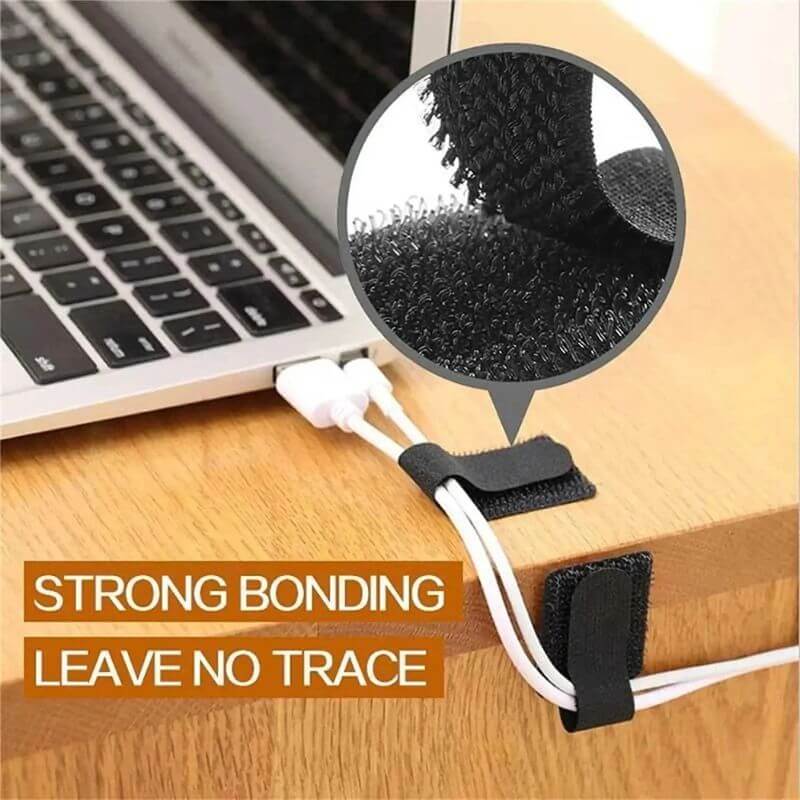Reusable Cable Ties – Adjustable Self-Adhesive Cord Organizer for Desk & Wires